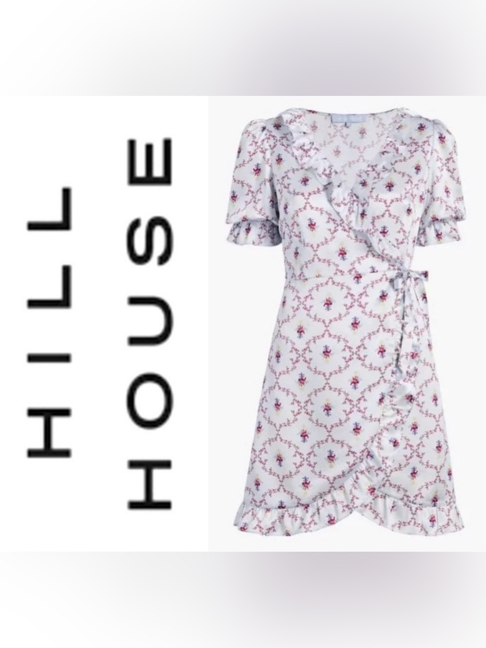 Hill House Home Nima silk wrap dress- size L